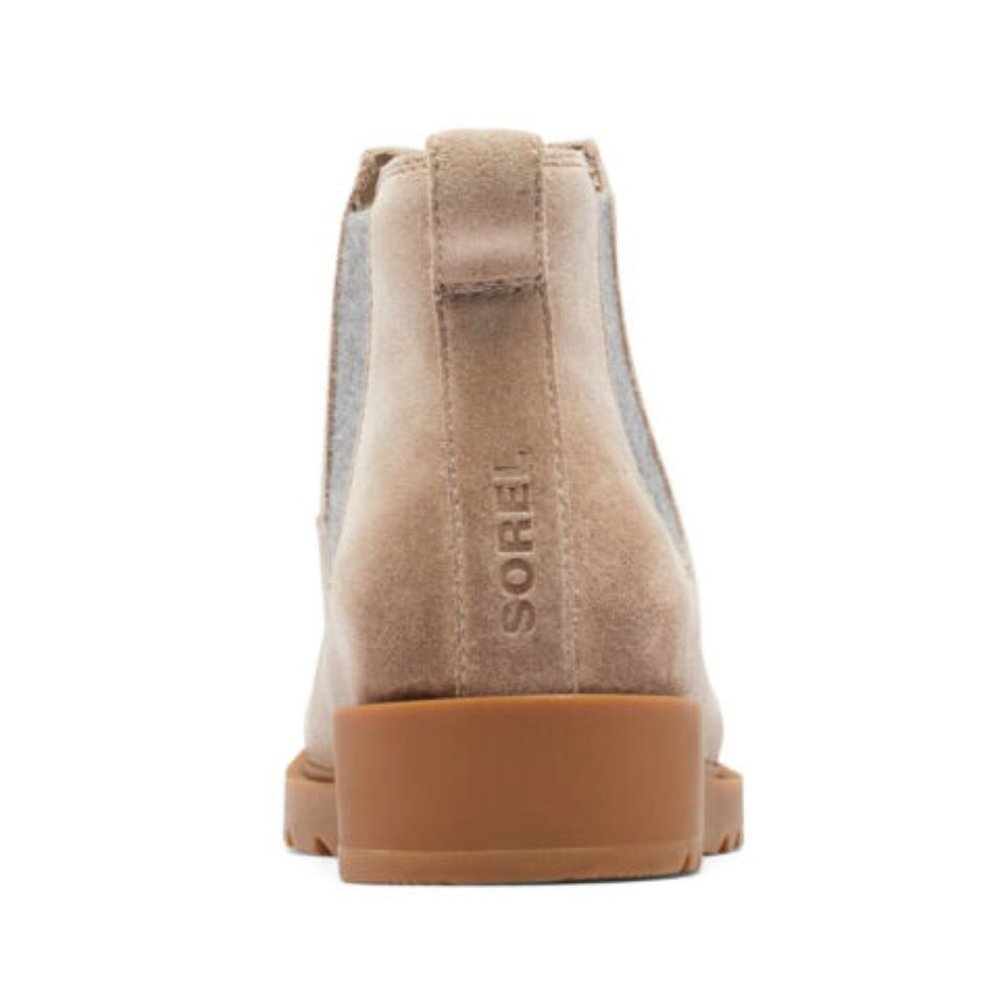 Brand New SOREL Women's Emelie 2 Chelsea Waterproof Taupe Leather Boots - Picture 7 of 7